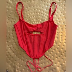 Urban Outfitters Red Corset Top